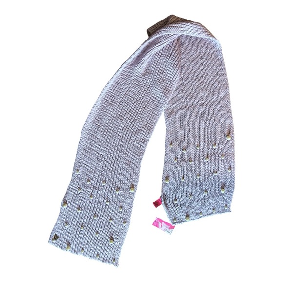 Betsey Johnson Pearl Jam Pastel Orchid Scarf - Picture 2 of 7